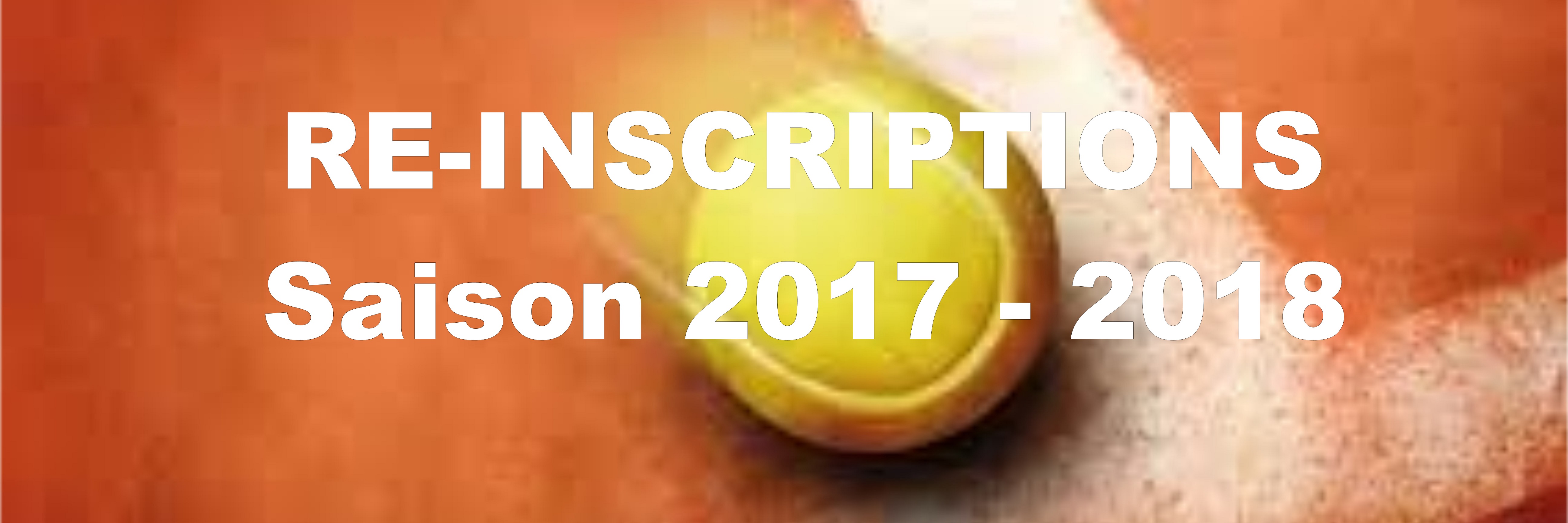 Saison 2017-2018 ré-inscriptions
