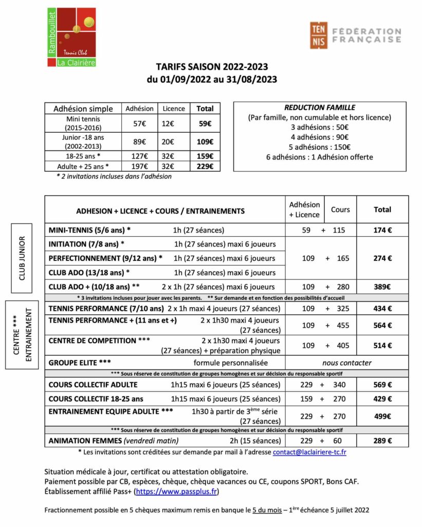 Tarifs-2023